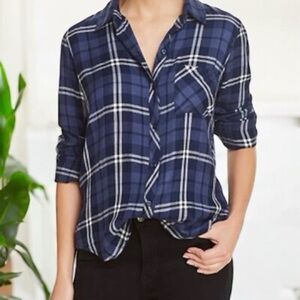 Rails Indigo and White Checkered Shirt